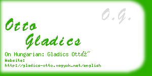 otto gladics business card